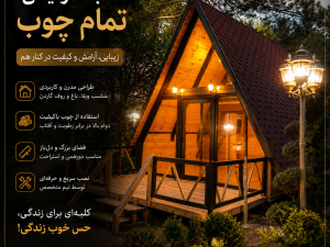 کلبه سوئیسی چوبی- ۳۰ متری ساخته شده از چوب درجه یک روسی